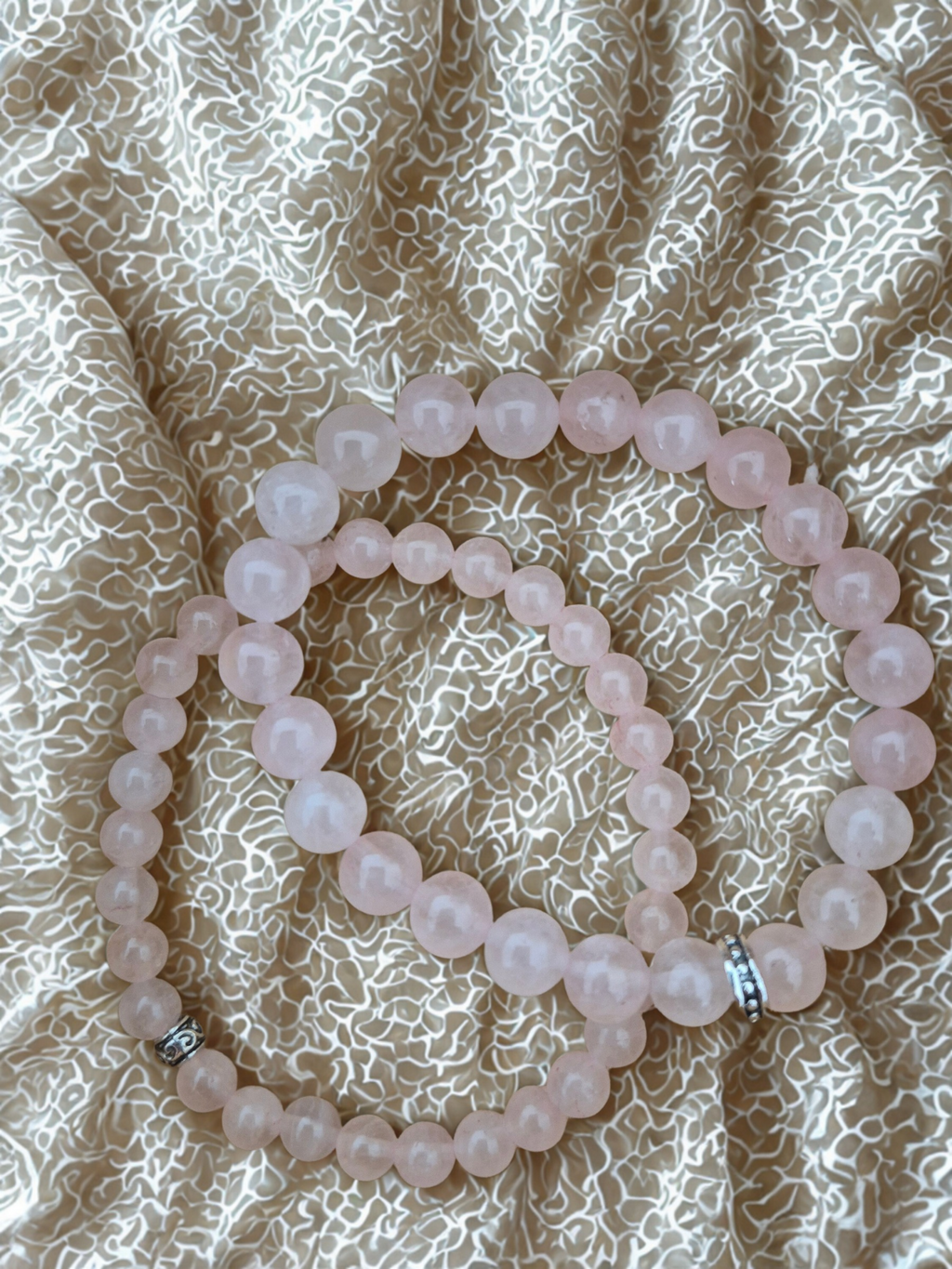 Bracelet Quartz rose  en pierres naturelles- 6mm ou 8mm