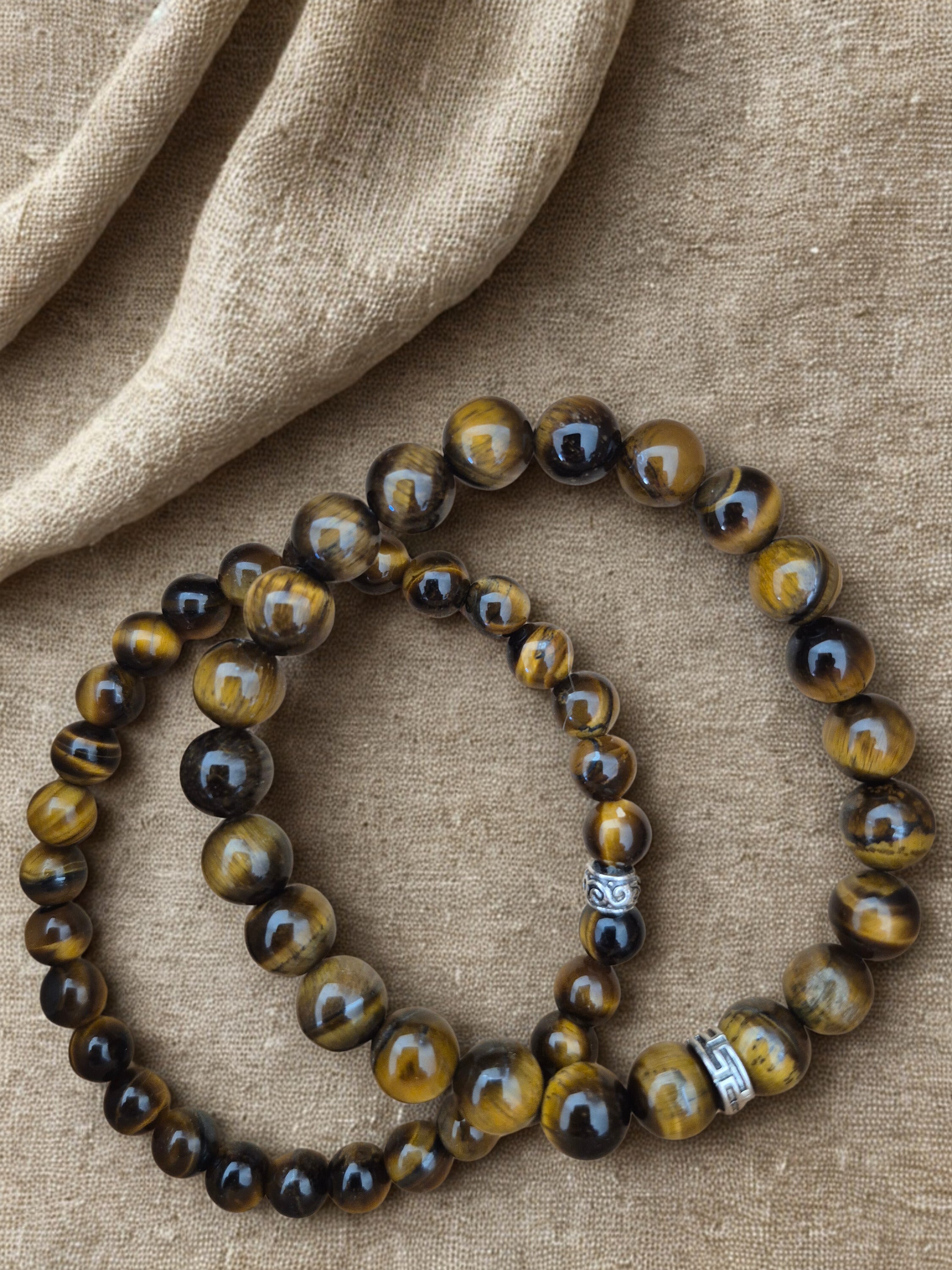 Bracelet Œil de tigre en pierres naturelles - 6mm ou 8mm