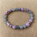 Bracelet Labradorite & Lépidolite – Pierres naturelles – Perles 8 mm