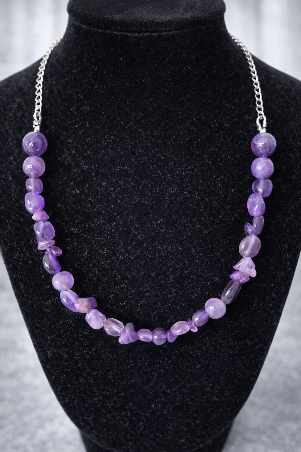 Collier Améthyste naturelle en pierres naturelles