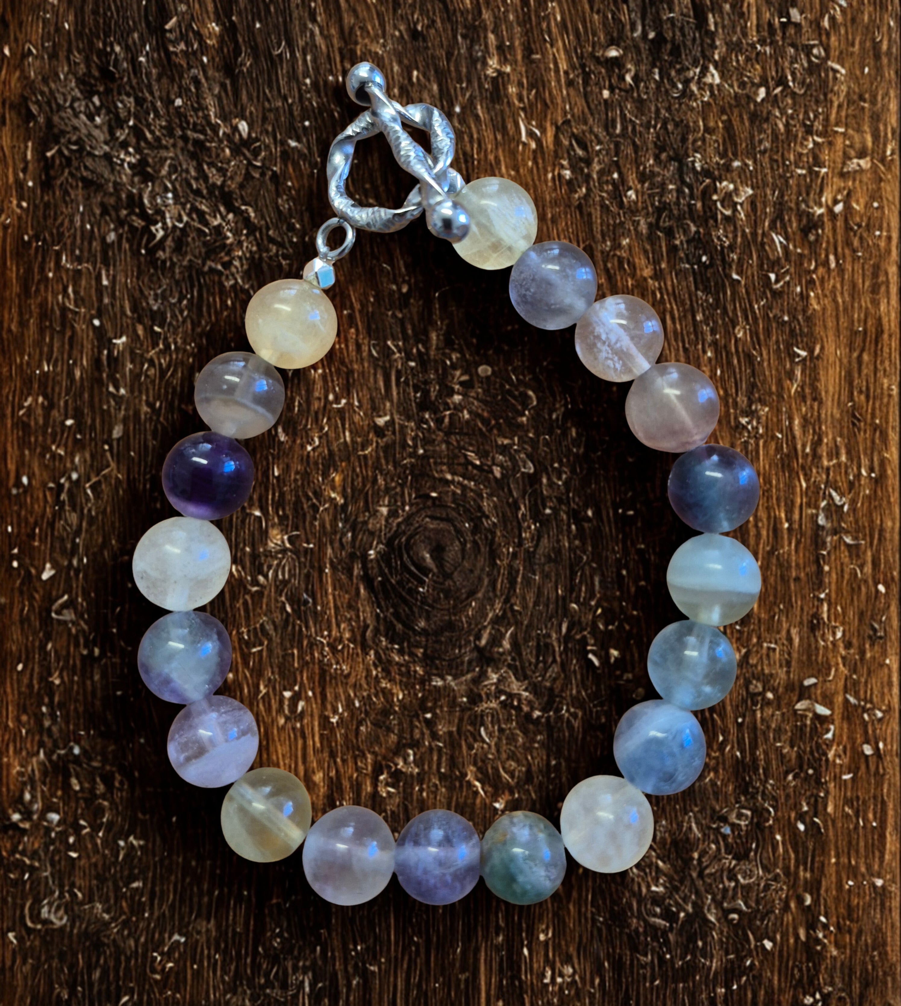 Bracelet en Fluorite naturelle – Perles 8 mm – Pierre d’harmonie et de clarté